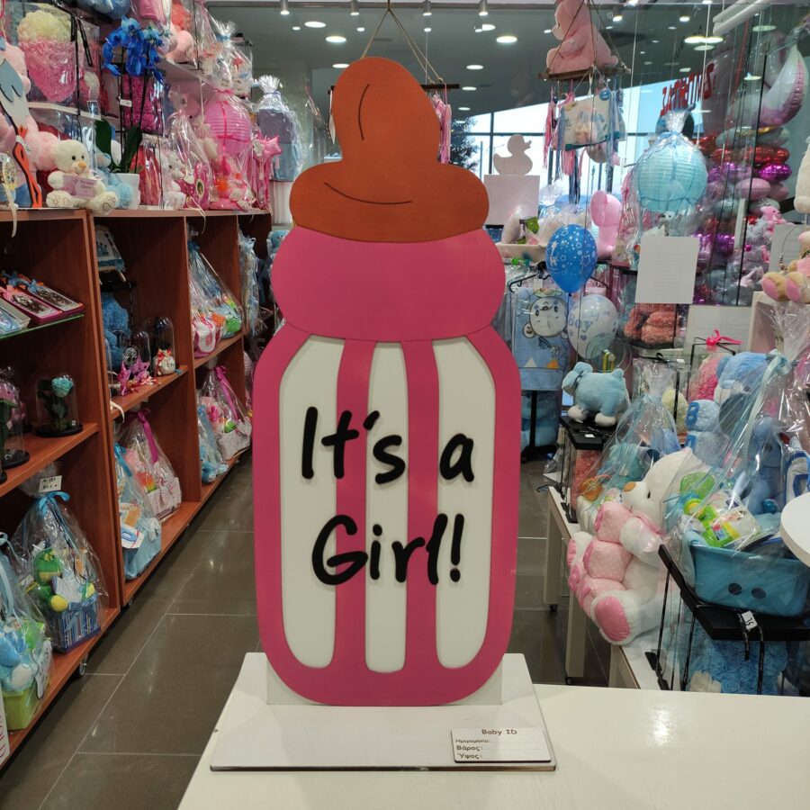PINK BOTTLE FOR A NEWLY BORN LITTLE GIRL