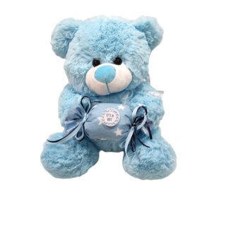 TEDDY BEAR BLUE WITH CANDY FOR NEWBORN BOYBLUE TEDDY BEAR WITH CANDY