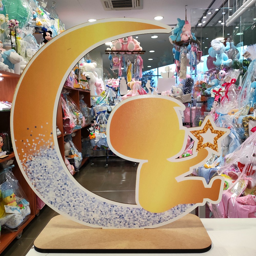 WOODEN DECORATIVE MOON FOR BOY D 15